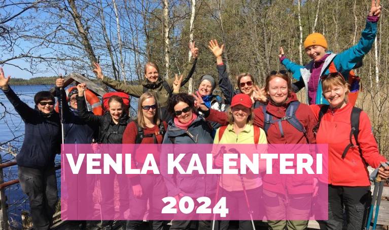 Venlojen vaelluksen retkeily kalenteri vuodelle 2024