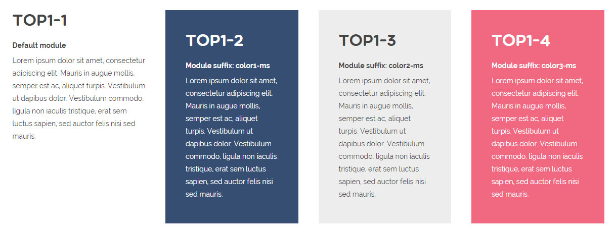 Module designs module-suffixes